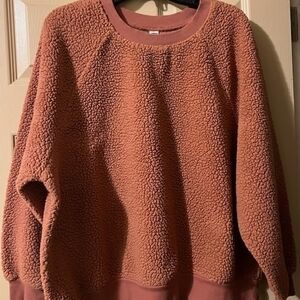 Old Navy Women's Sherpa Sweater - Warm Brown